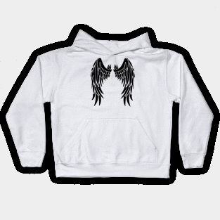 Angel Wings B&W Kids Hoodie